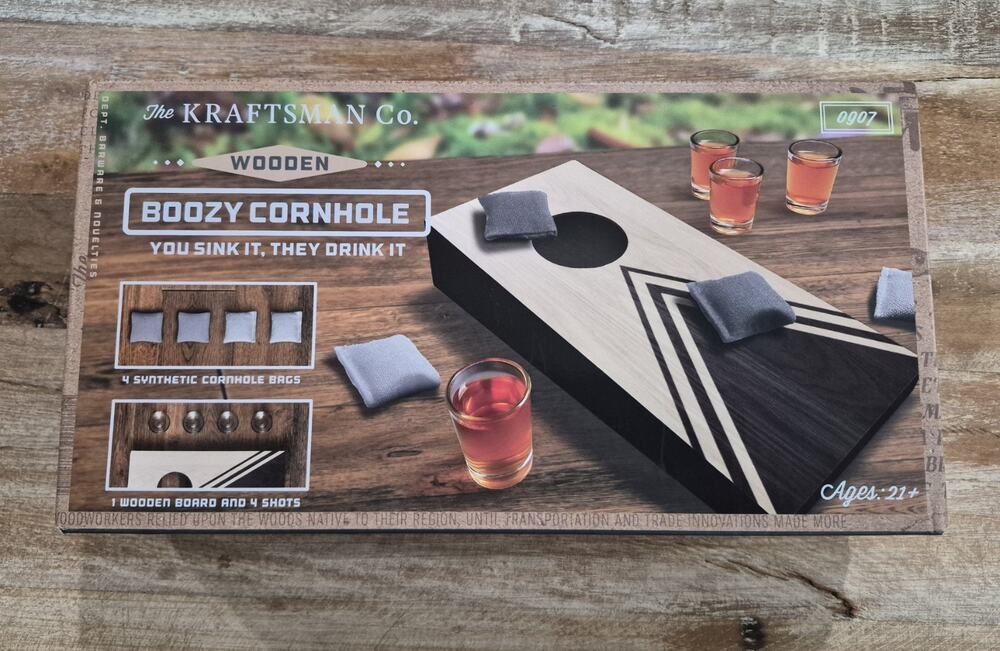 Kraftsman Wooden Boozy Cornhole Table Top Game Brand New